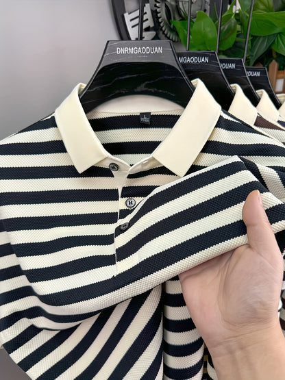 Herren Polohemd Kurzarm mit Streifen – Klassischer Freizeitstil für Alltag und Freizeit