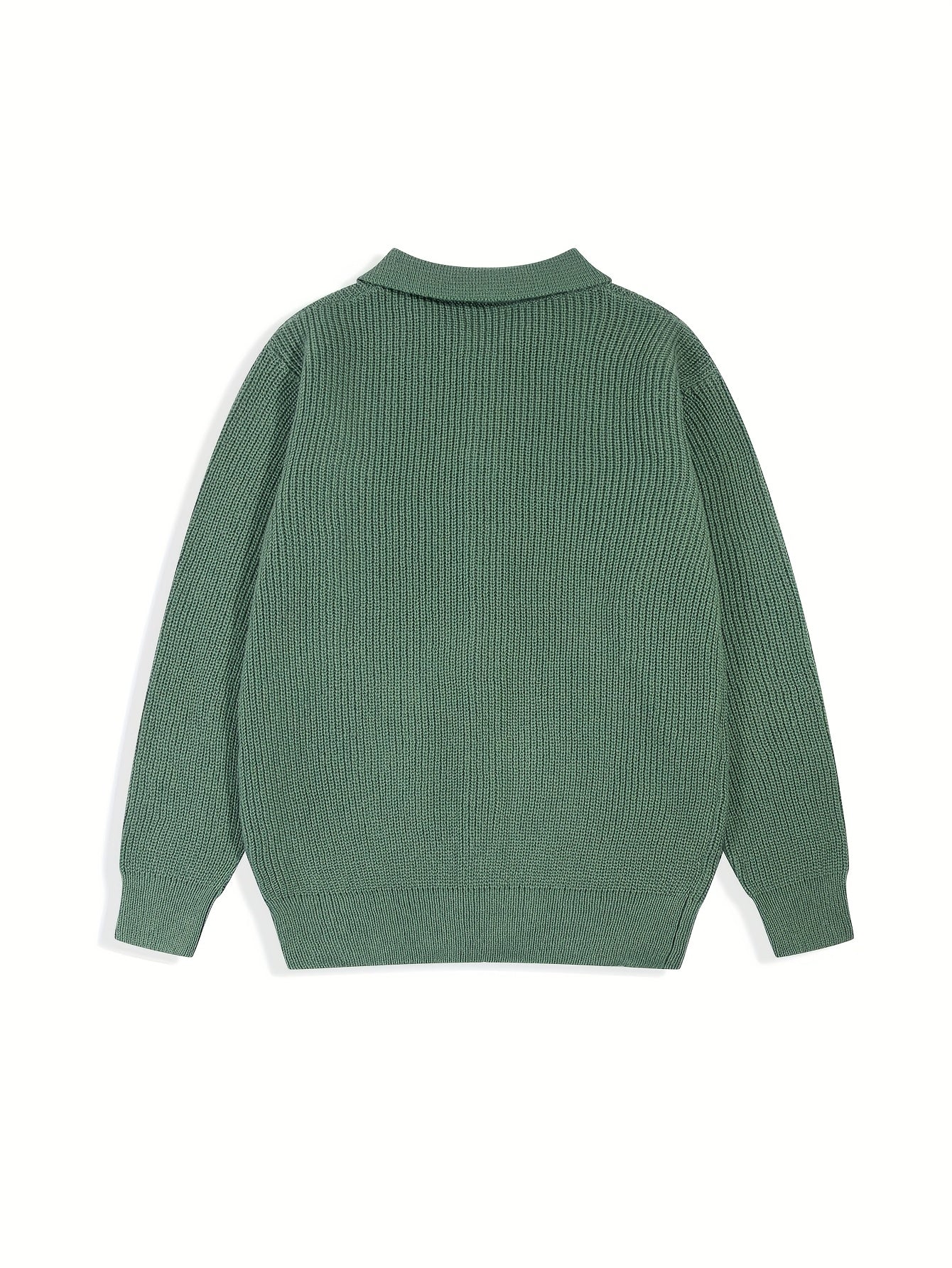 Gerippter Herren Cardigan mit Kragen und Knopfleiste, lässige Strickjacke für Männer
