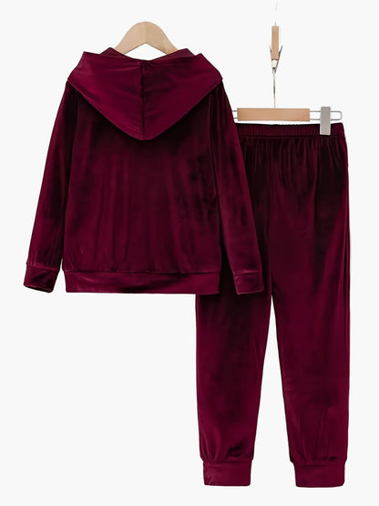 Damen Freizeit Hausanzug mit Kapuze – Bequemer Lounge- und Jogginganzug für Herbst und Winter