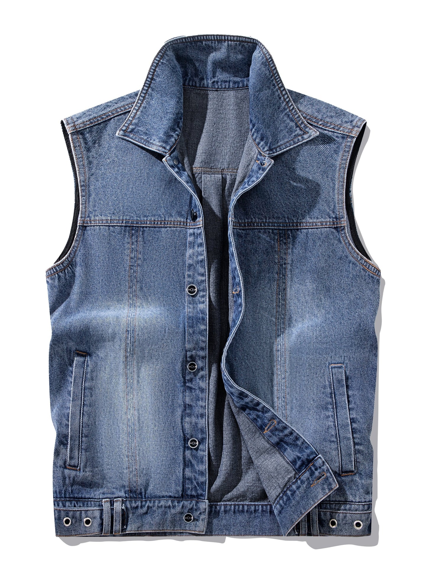 Herren Jeansweste im lässigen Streetwear-Stil – Ideal für Alltag und Freizeit