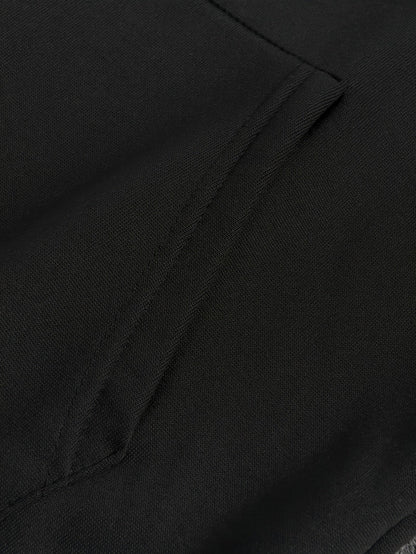 Herren Jogginganzug Set Schwarz mit Steppweste, Kapuzenpullover & Jogginghose