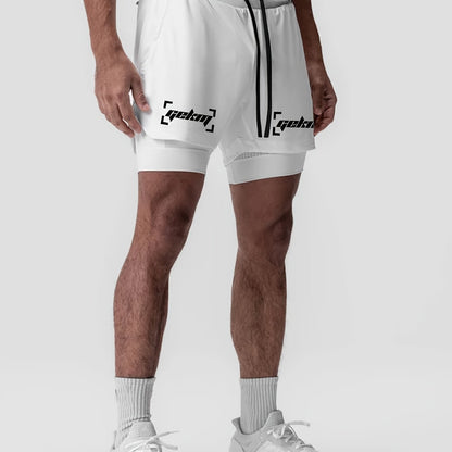 Herren Trainingsshorts 2-in-1 Performance Fitness Laufshorts