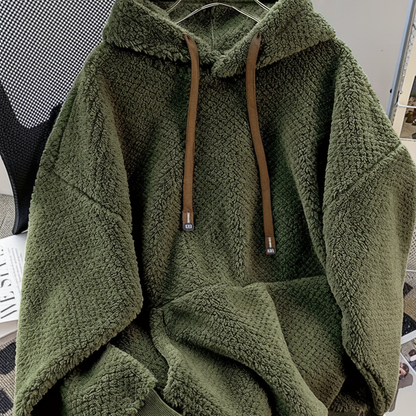 Kuscheliger Hoodie mit Kapuze und Kängurutasche – Weicher Teddy-Look