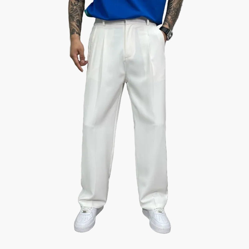 Herren Wide-Leg Anzughose – Moderner Schnitt für Alltag und Streetwear