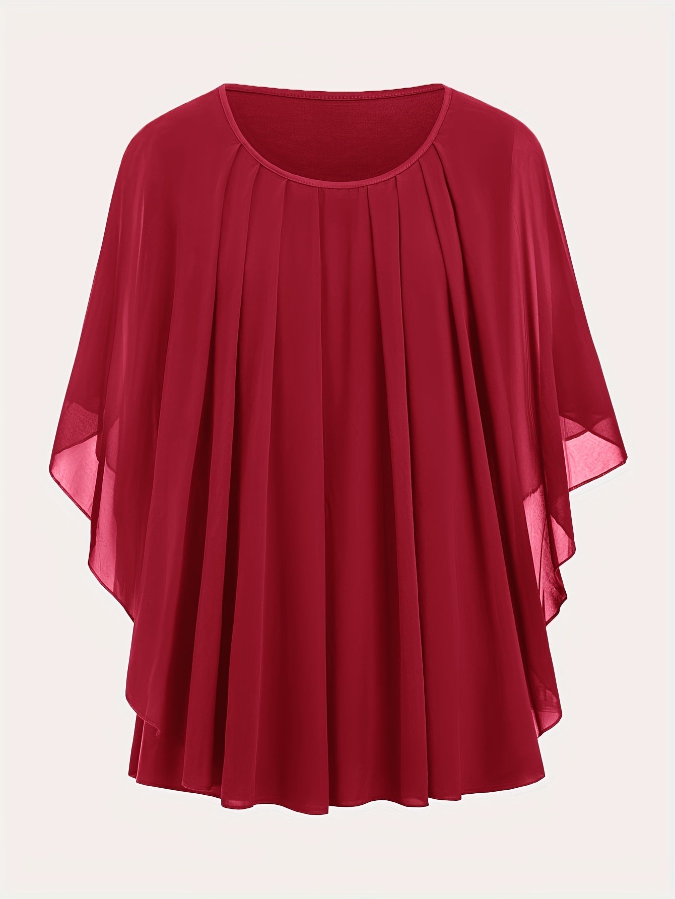 Damen Elegante Oversize Chiffon Bluse für Ausgehen und Büro