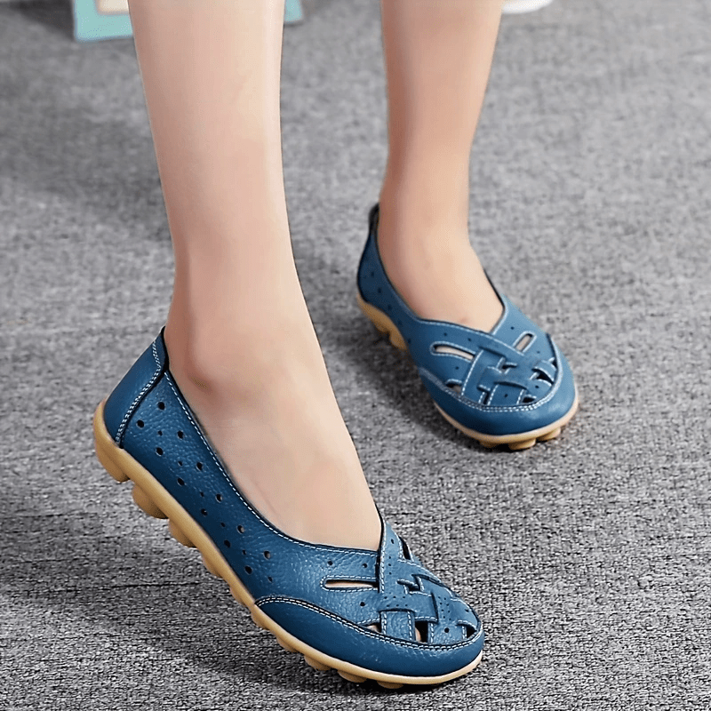 Damen Komfort-Ballerinas mit geflochtenem Design – Bequeme Slipper für Alltag und Freizeit