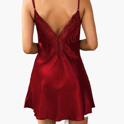 Damen Elegantes Nachthemd mit Spitze – Verführerischer Schlaf- und Loungewear-Stil