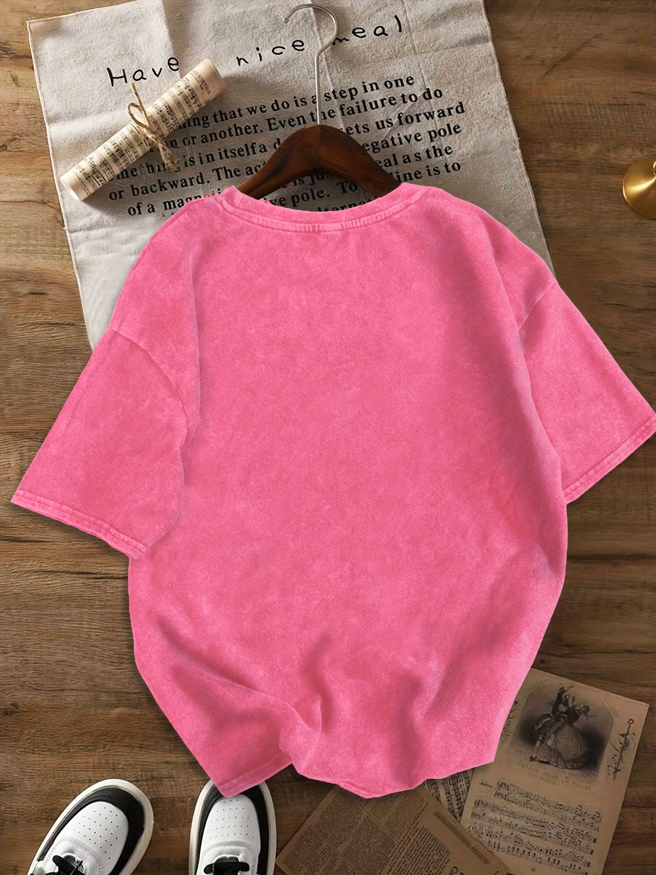 Damen Oversize T-Shirt mit Statement-Print 'Dramatic', lässiger Style, Streetwear
