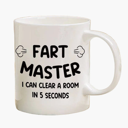 Vätertag Tasse mit Spruch – Lustige Geschenkidee für Männer, Fart Master, Humorvolle Kaffeetasse