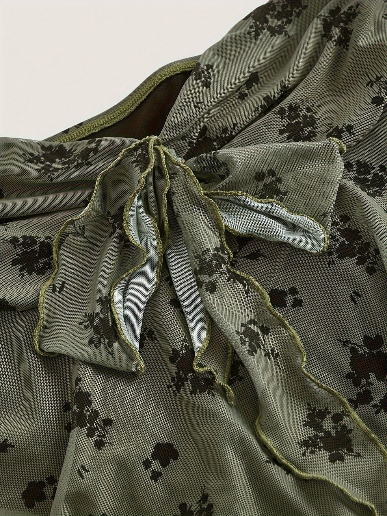Damen Bandeau Top mit Schleifen-Detail und Blumenmuster – Elegantes Bustier für besondere Anlässe