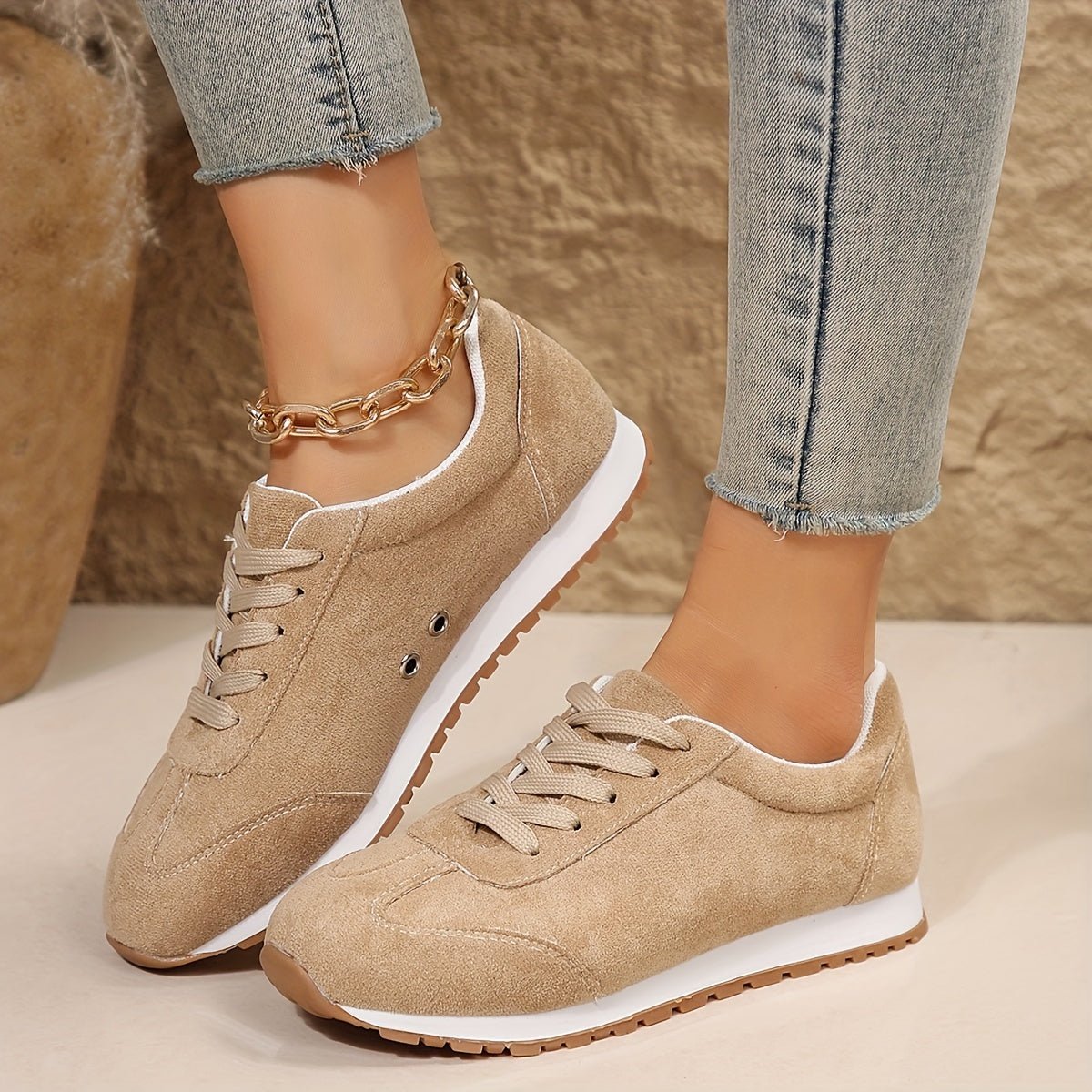 Damen Freizeitsneaker im sportlichen Retro-Look – Alltag & Freizeit