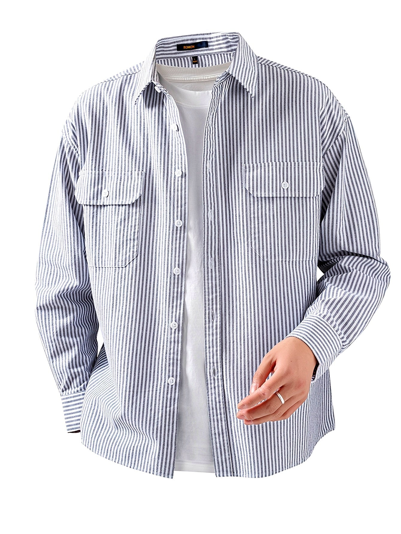 Herren Freizeit-Hemd mit Streifenmuster – Lässiger Style für Alltag und Wochenende