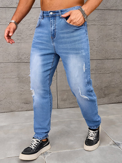 Herren Jeans im Streetstyle mit Destroyed-Details – Lässige Freizeithose für Alltag & Ausgehen