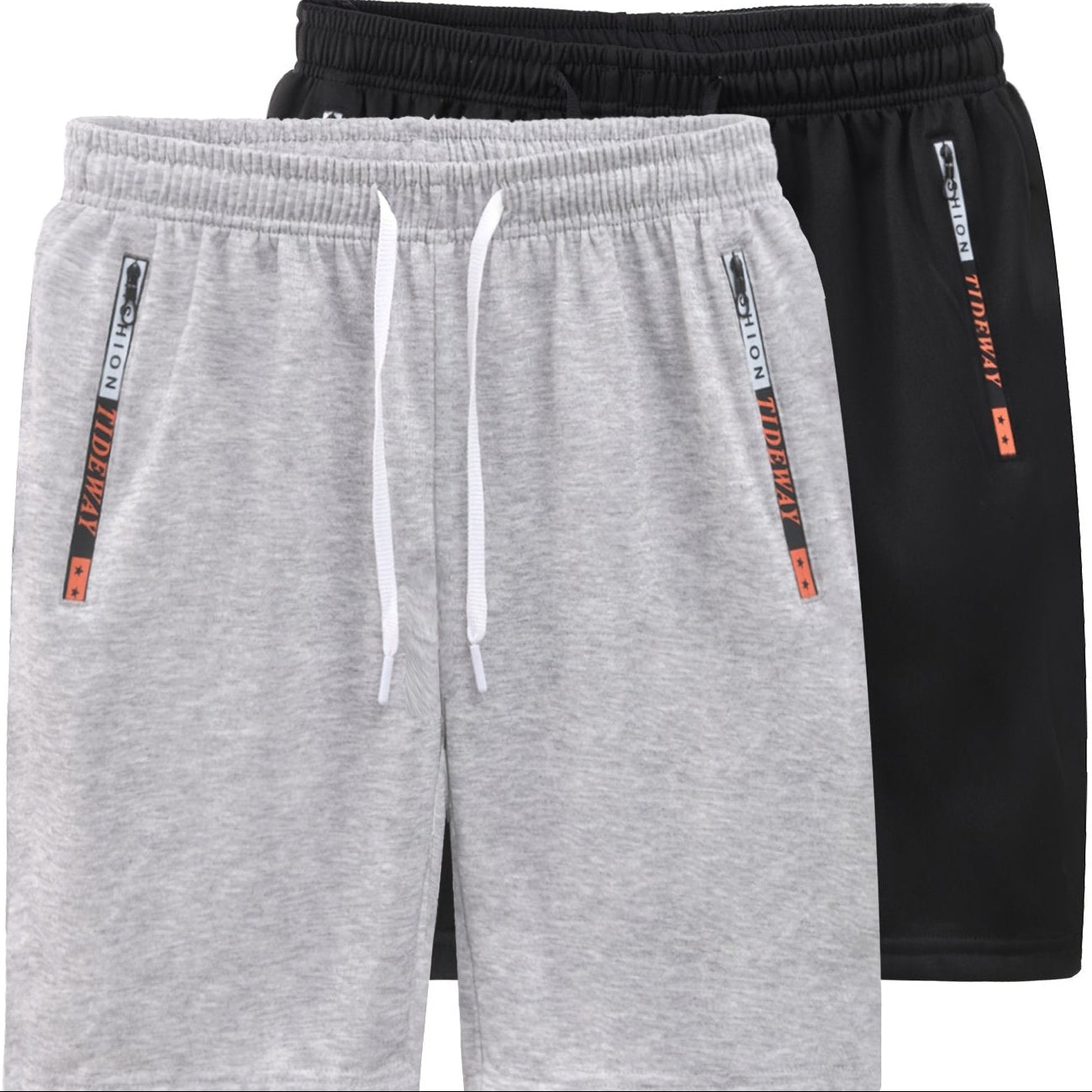 Herren Sportshorts 2er Pack – Bequeme Fitness- und Trainingsshorts mit Reißverschlusstaschen