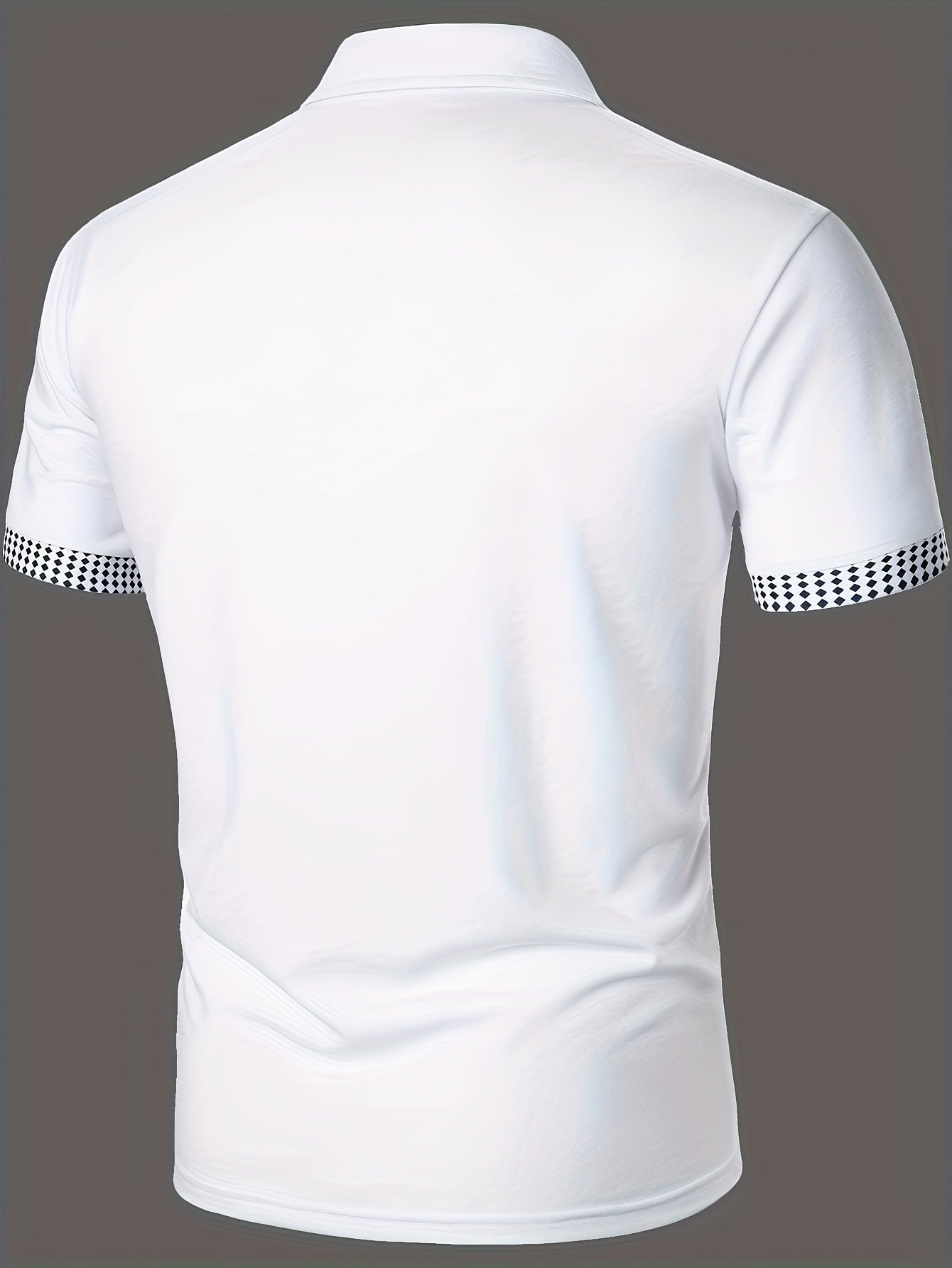 Herren Polohemd mit modernem Zip-Kragen und Kontrastmuster – Stilvolles Poloshirt für Business & Freizeit