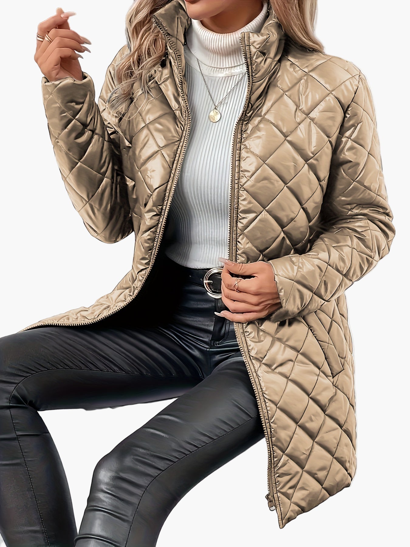 Damen Steppjacke im modernen Casual-Look – Perfekt für Herbst und Winter