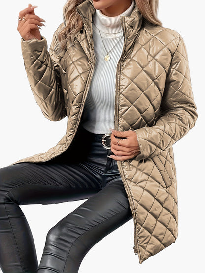 Damen Steppjacke im modernen Casual-Look – Perfekt für Herbst und Winter
