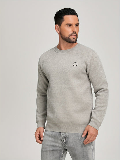 Unisex Langarm Sweatshirt Pullover Rundhals mit Logo-Detail Winter