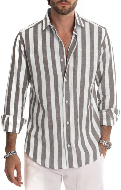 Herren Freizeithemd mit Streifen – Lässiger Look für Urlaub & Alltag