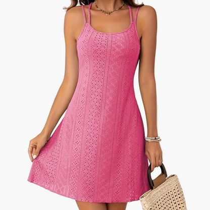 Damen Sommer A-Linienkleid mit Doppelträgern – Elegantes Freizeitkleid für Alltag & Urlaub