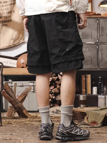Herren Performance Shorts mit Mesh-Einsatz und Doppellagigem Design – Sportlich & Vielseitig
