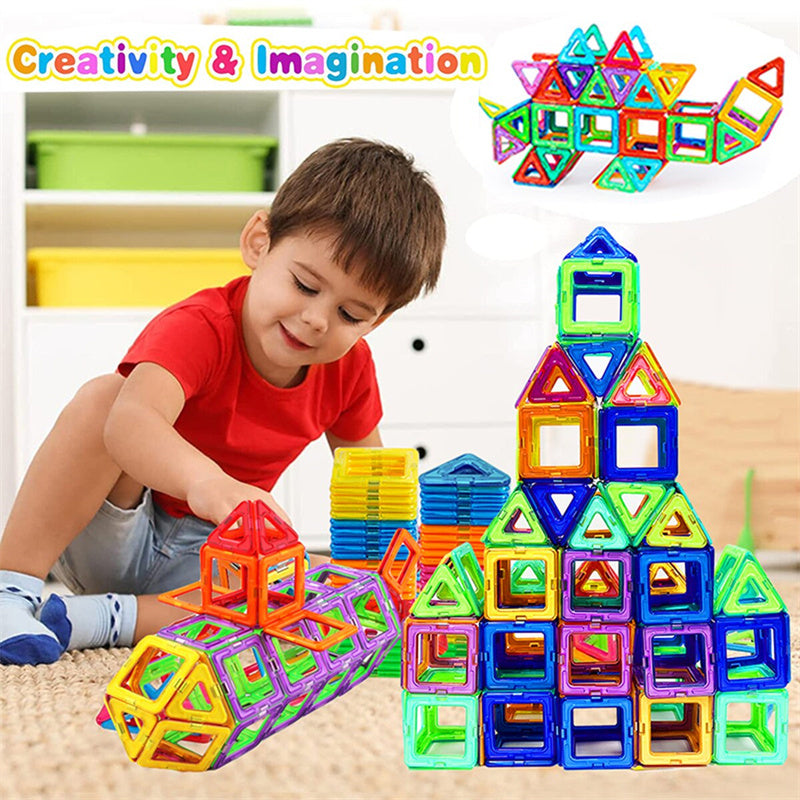 Magnetische Konstruktionsspielzeug Bausteine für Kinder – Lernspielzeug Set, Kreatives Baukasten Pädagogisches Spielzeug
