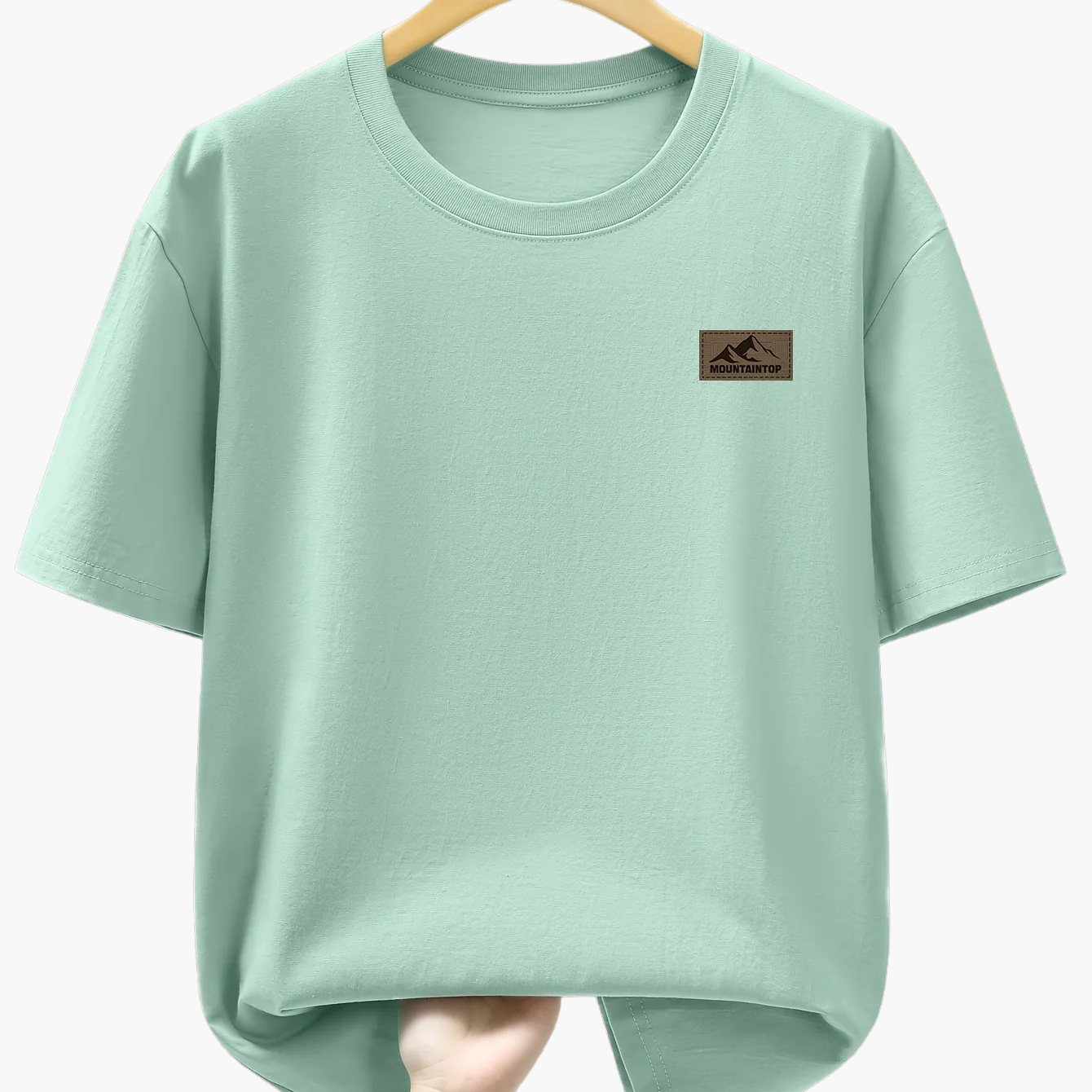 Herren T-Shirt mit dezentem Mountain Patch – Freizeit & Alltag, moderner Look