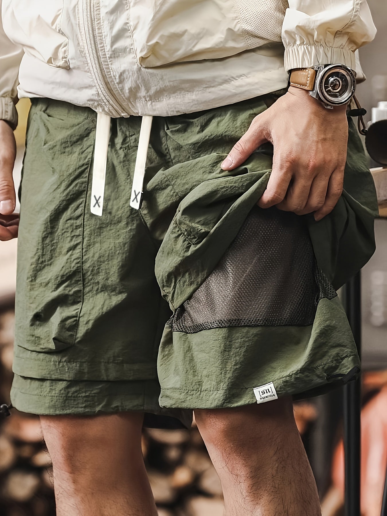 Herren Performance Shorts mit Mesh-Einsatz und Doppellagigem Design – Sportlich & Vielseitig