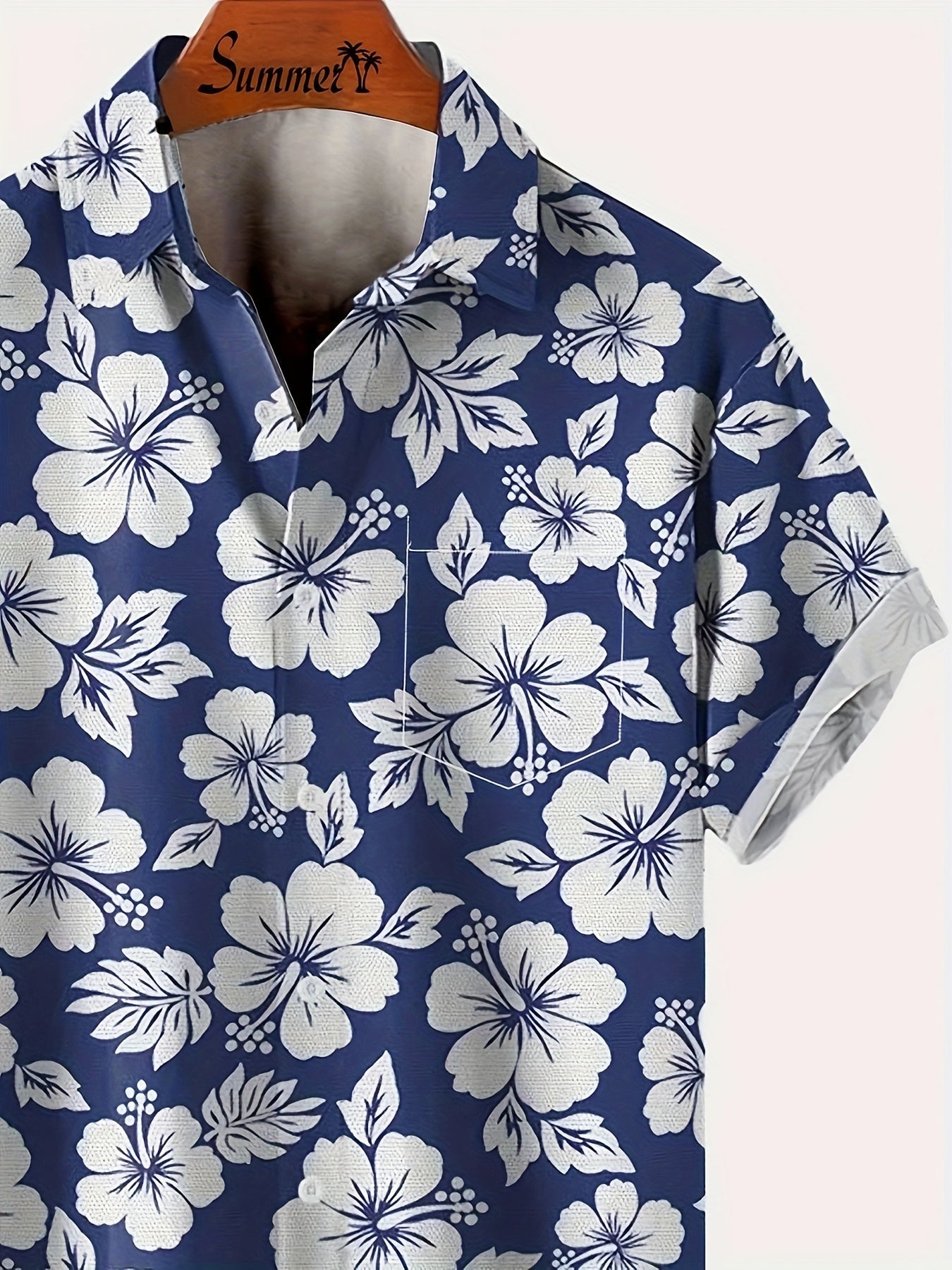 Herren Hawaiihemd im floralen Urlaubsstil – Kurzarm Freizeithemd für Strand und Sommer