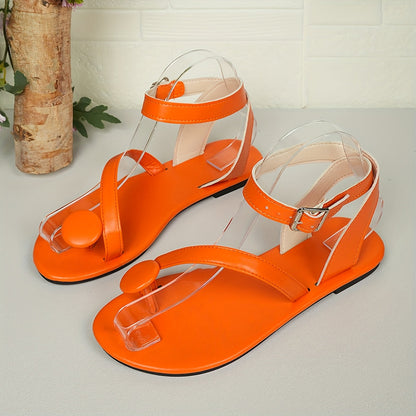 Damen Zehentrenner-Sandalen mit modernem Design und auffälligem Detail – Elegante Sommerschuhe für Alltag und Freizeit