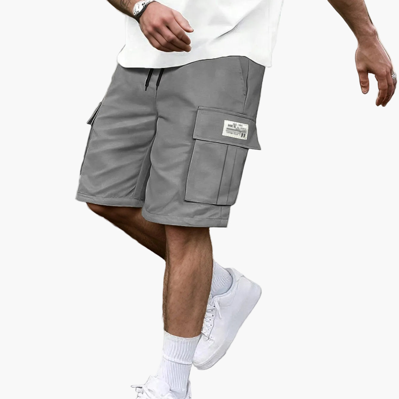 Herren Cargo Shorts Freizeit Streetwear mit Tasche – Lässige Sommer Bermuda für Alltag und Sport