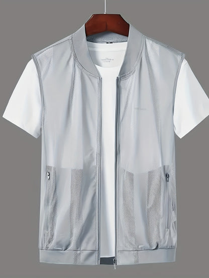 Herren Weste mit Reißverschluss für sportlichen Freizeit-Look