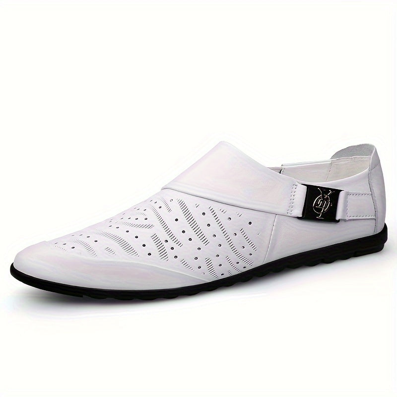Herren Slip-On Loafer – Modische Freizeitschuhe mit Prägung und moderner Schnalle
