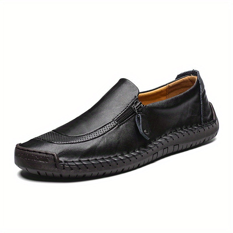 Herren Vintage Loafer mit Reißverschluss – Bequeme Freizeitschuhe für Alltag und Party