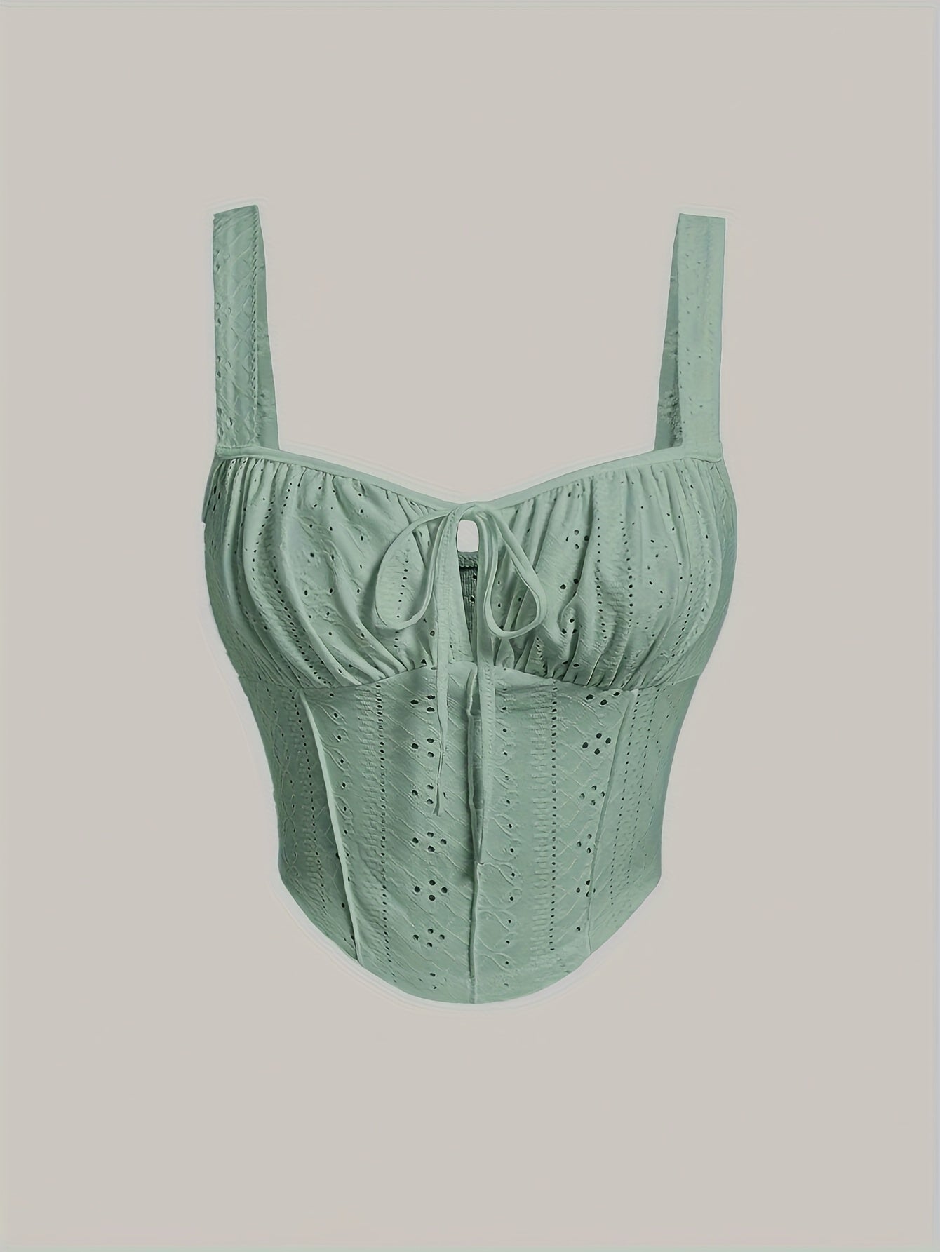 Damen Bustier Top im Boho-Stil mit Zierschnürung – Feminines Sommer-Corsagentop