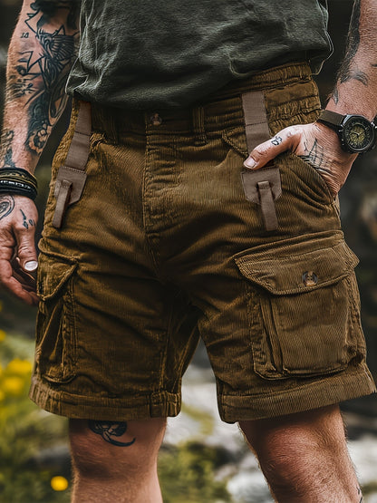 Herren Cargo Shorts Freizeit Outdoor mit Taschen – Robuster Utility-Look