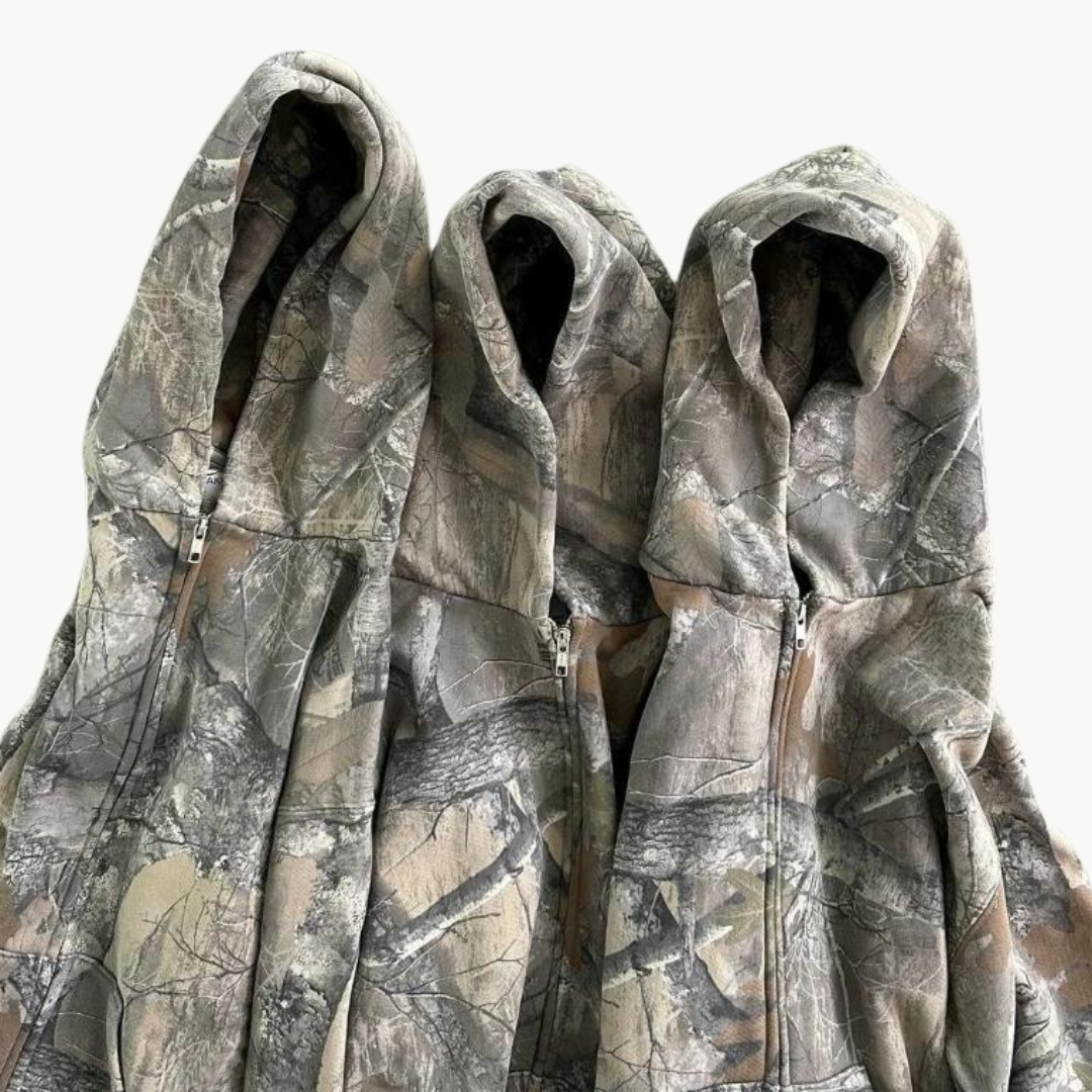 Herren Camouflage Hoodie – Lässiger Kapuzenpullover für Freizeit und Outdoor