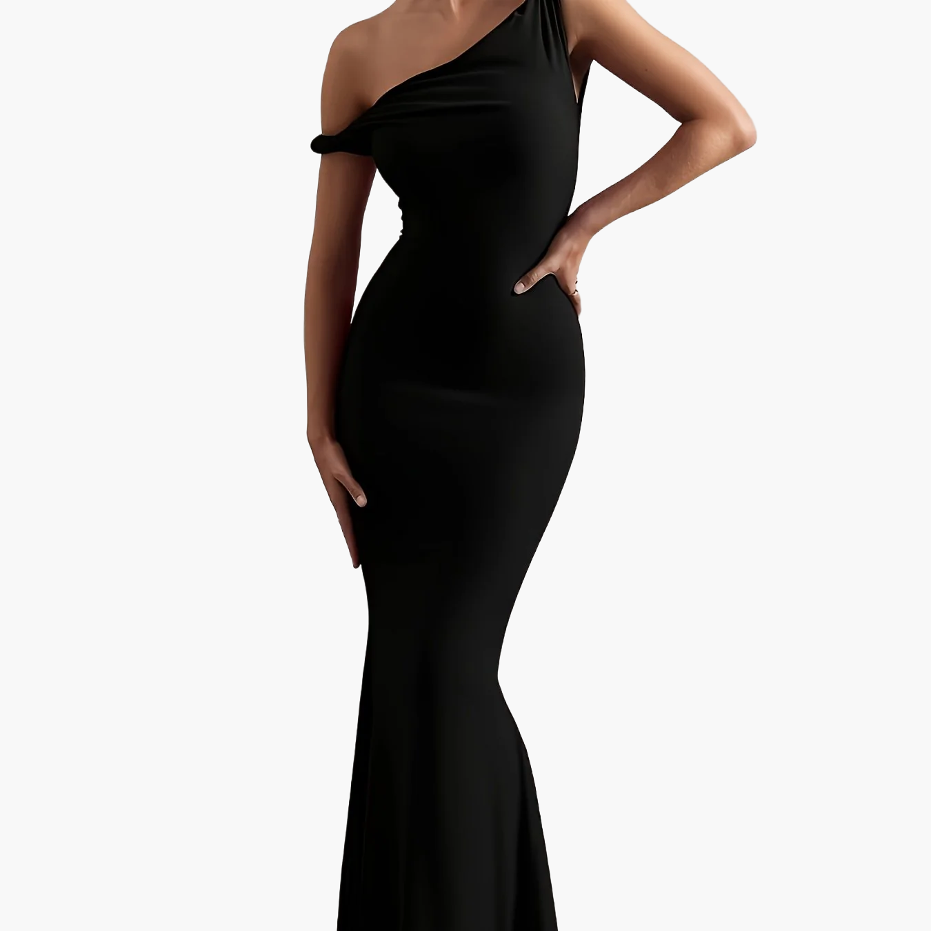 Damen Abendkleid Elegant One-Shoulder Maxikleid Figurbetont für besondere Anlässe