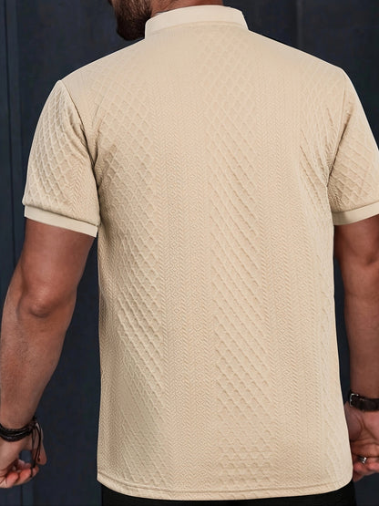 Herren Set – Kurzarm Struktur T-Shirt & Shorts – Sommer Freizeit Outfit