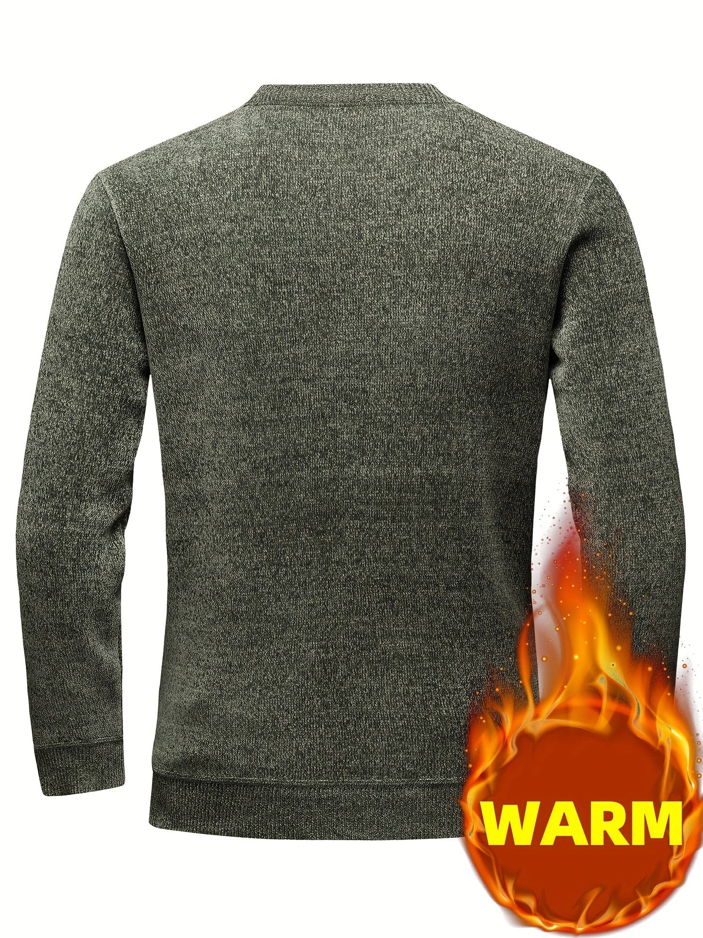 Herren Pullover Rundhals Langarm Strickpullover mit Streifenmuster