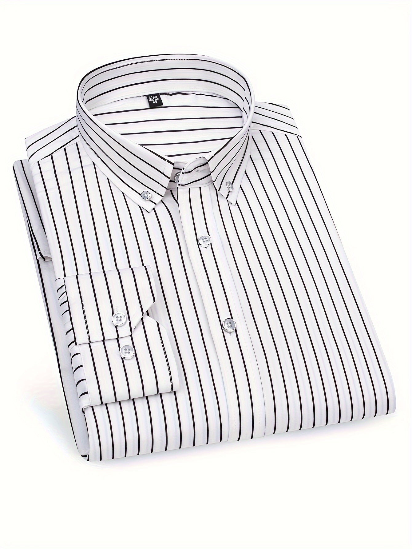 Herren Business-Freizeithemd mit modischen Streifen – Slim Fit, ideal für Büro und Alltag