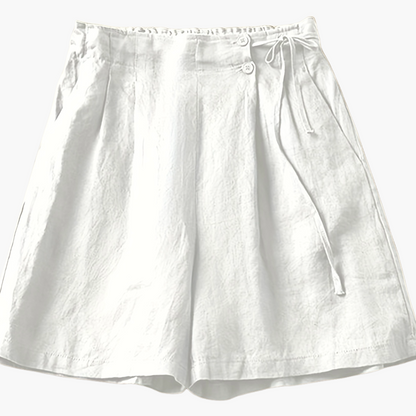 Damen Weite Freizeithose Shorts – Elegante High-Waist Culottes für Alltag und Büro
