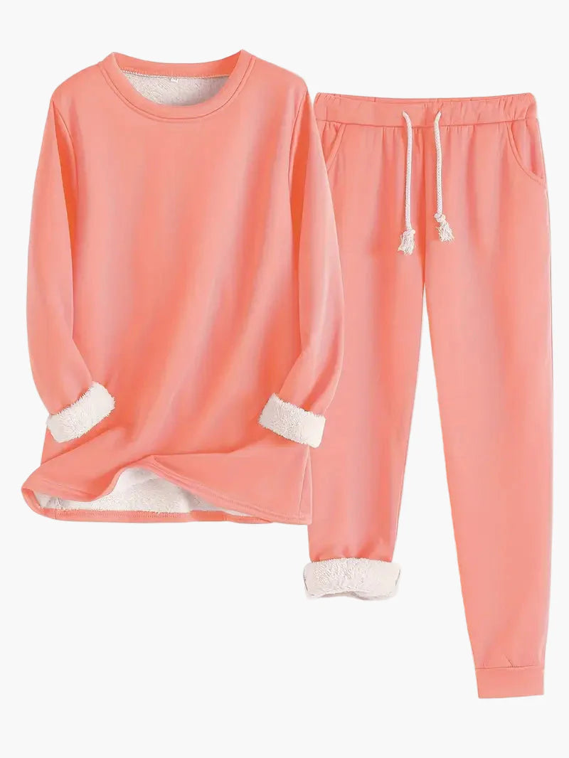 Damen Kuschelige Lounge-Set Zweiteilig – Bequemer Hausanzug für Alltag & Freizeit