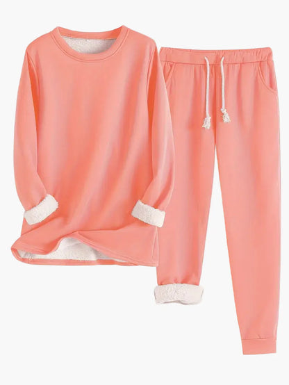 Damen Kuschelige Lounge-Set Zweiteilig – Bequemer Hausanzug für Alltag & Freizeit
