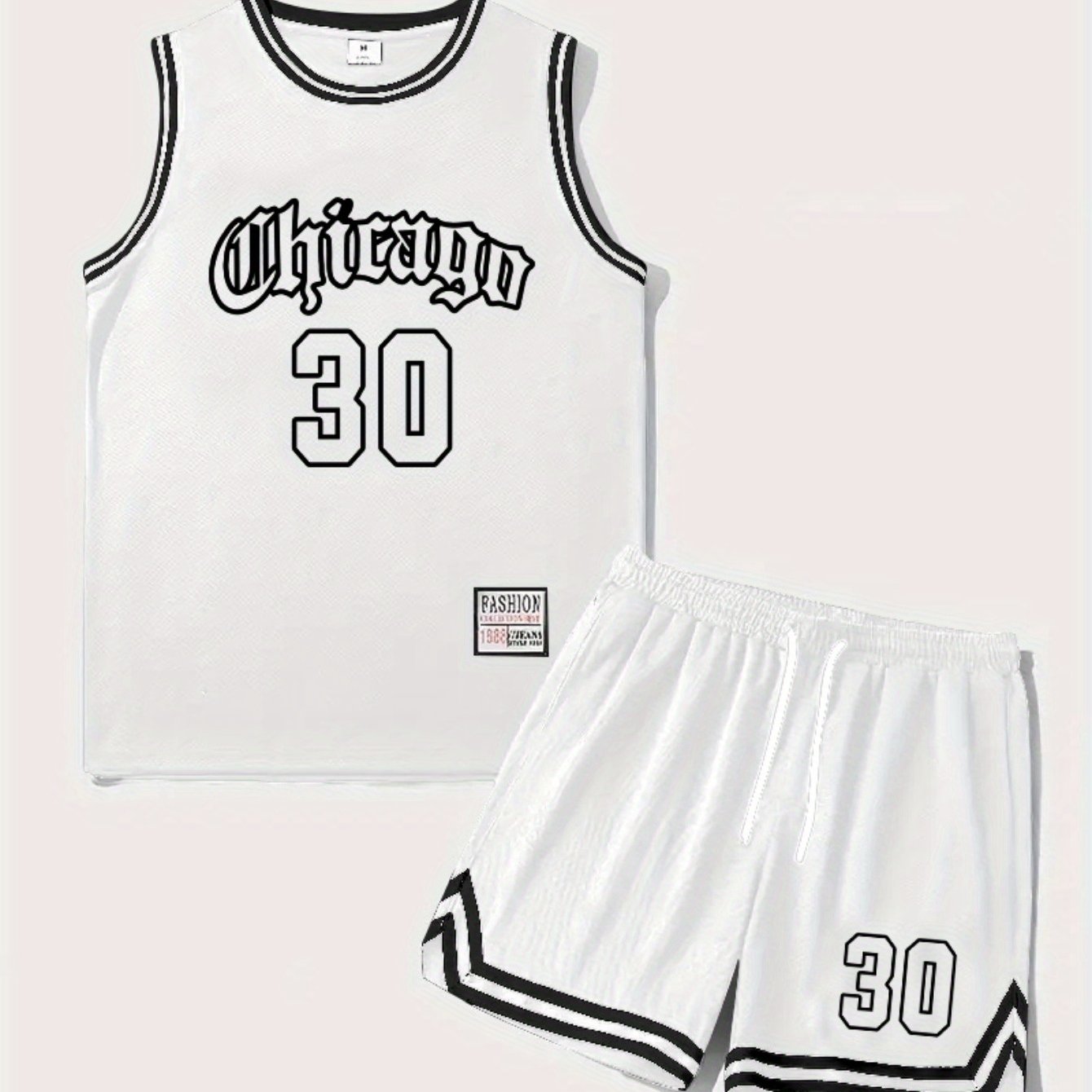 Herren Basketball Trikot Set Chicago 30 – Sportliches Tanktop und Shorts für Training und Freizeit