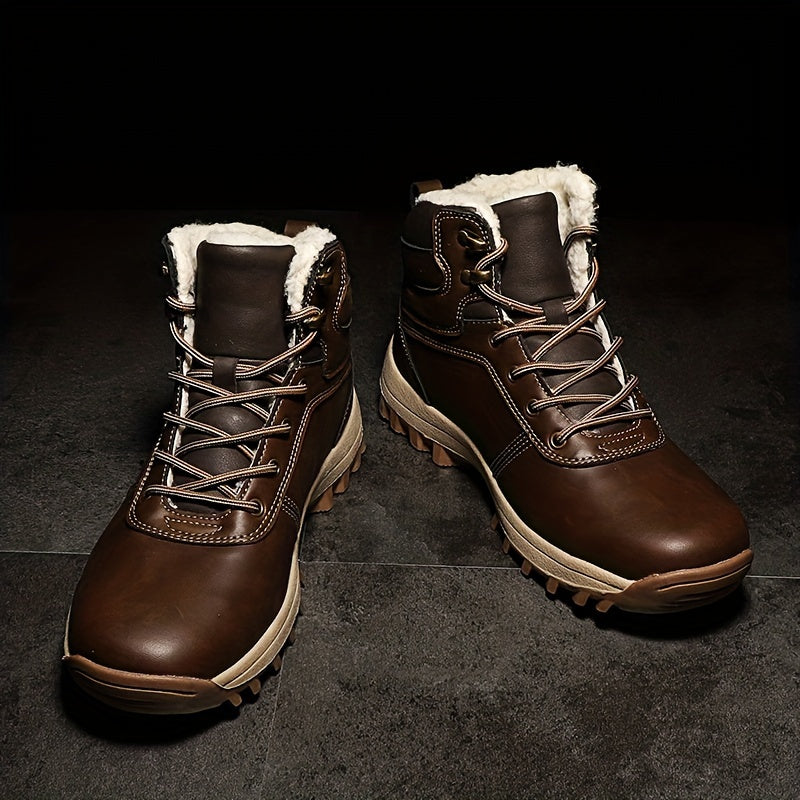 Herren Winterstiefel gefüttert Outdoor Schnürstiefel