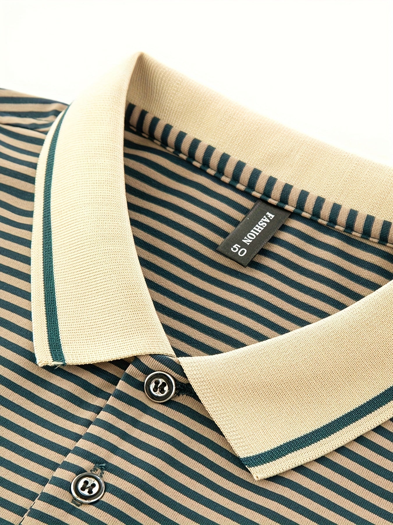 Herren Polo-Shirt mit Streifenmuster und Stickerei – Modisch & Vielseitig für Alltag und Freizeit