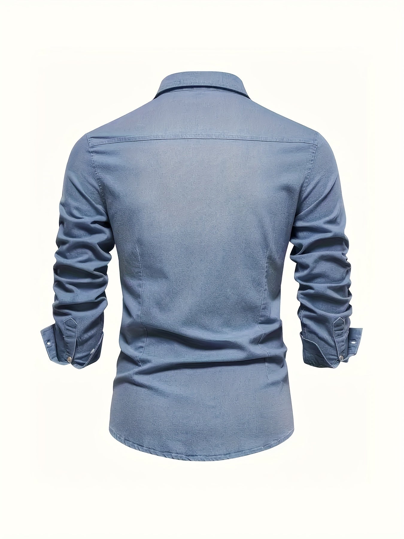 Herren Jeanshemd Slim Fit – Modisches Freizeit & Business Hemd mit Brusttaschen