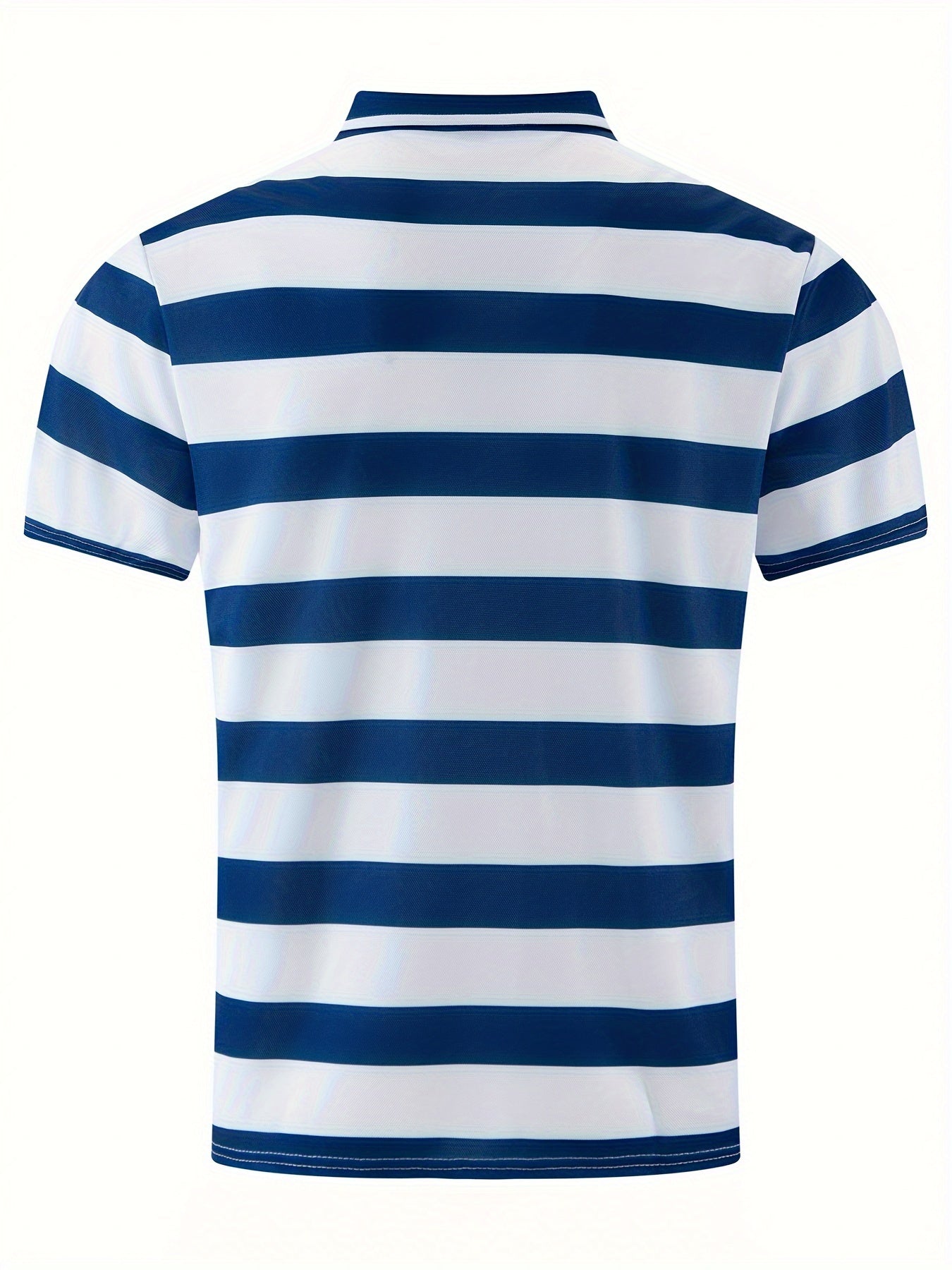Herren Poloshirt mit breiten Streifen – Modernes Freizeit- und Business-Casual Shirt