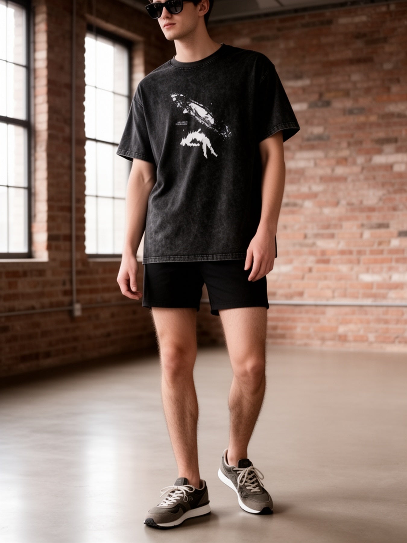 Herren Oversize Streetwear T-Shirt mit Print – Lässiger Stil für Alltag und Freizeit